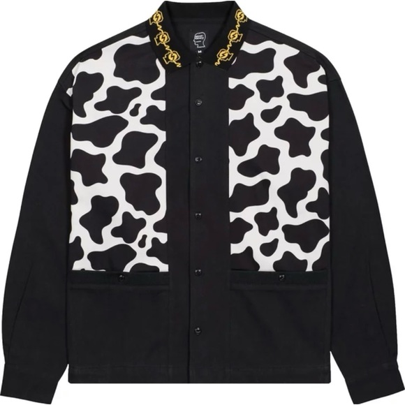 BRAIN DEAD • Black/White Cow Cabana Shirt - Picture 6 of 16
